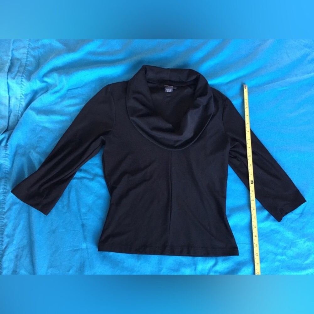 90’s Express black cowl neck 3/4 sleeve top.